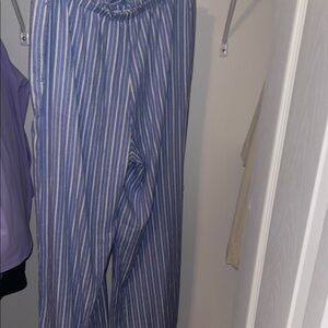 a new day Blue and White Striped Pants
